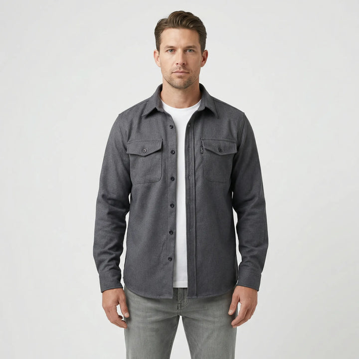 Overshirt med långa ärmar och bröstfickor - Pablo
