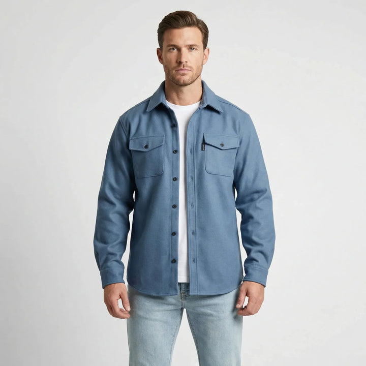 Overshirt med långa ärmar och bröstfickor - Pablo
