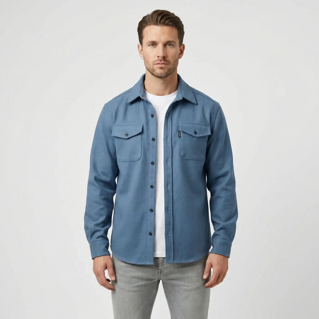 Overshirt med långa ärmar och bröstfickor - Pablo