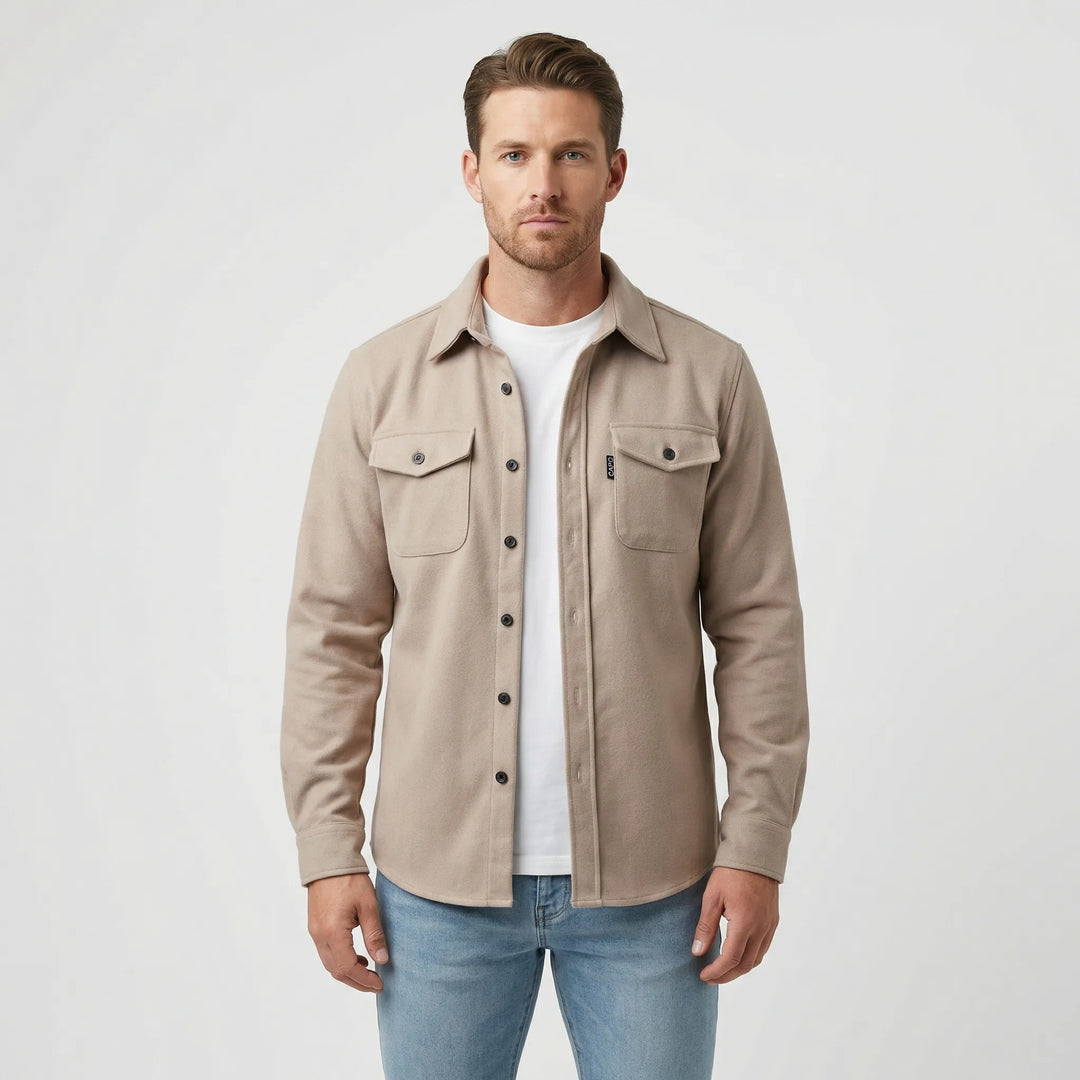 Overshirt med långa ärmar och bröstfickor - Pablo