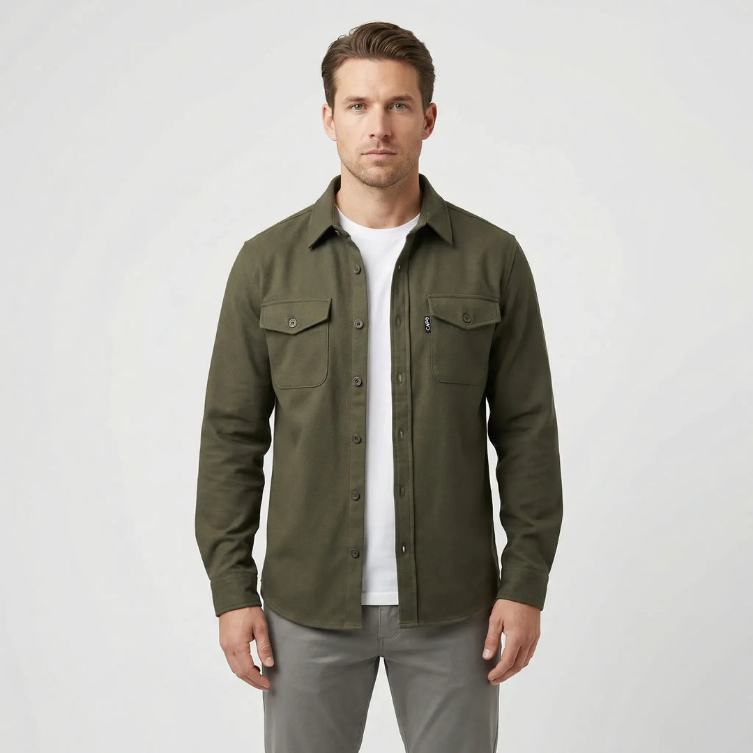 Overshirt med långa ärmar och bröstfickor - Pablo