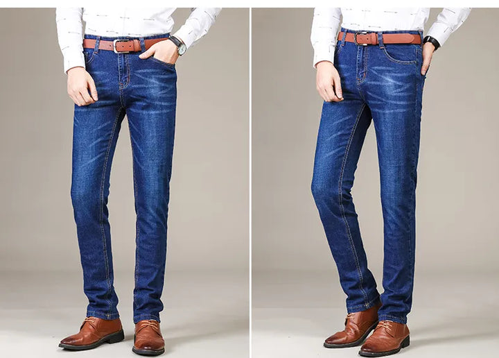 Jeans | Raka, avslappnade stretchjeans