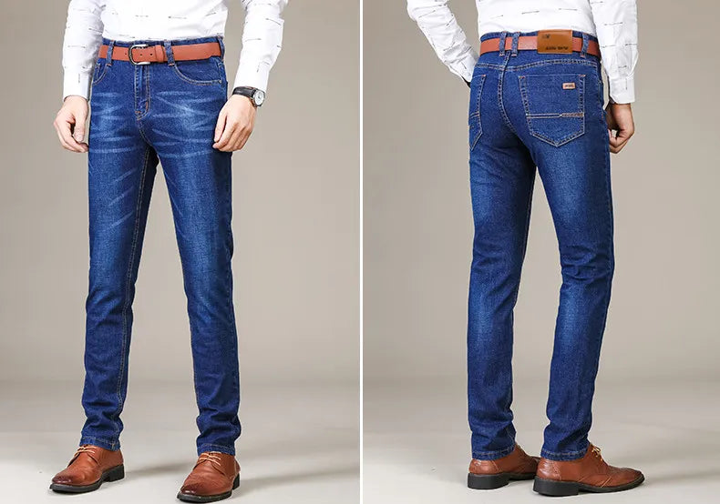 Jeans | Raka, avslappnade stretchjeans