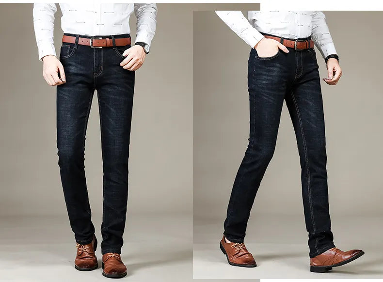 Jeans | Raka, avslappnade stretchjeans