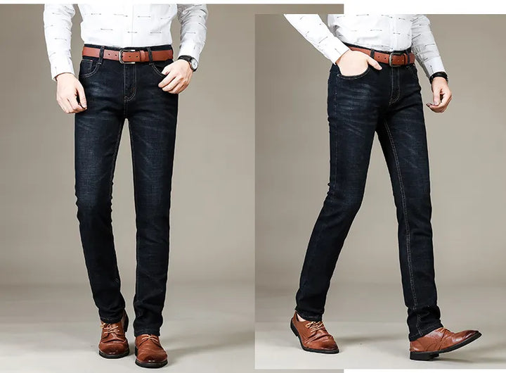 Jeans | Raka, avslappnade stretchjeans
