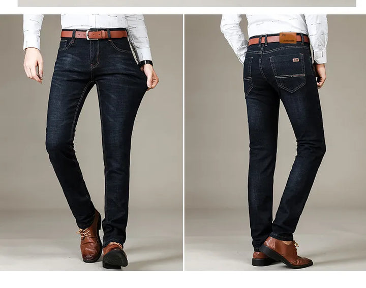 Jeans | Raka, avslappnade stretchjeans