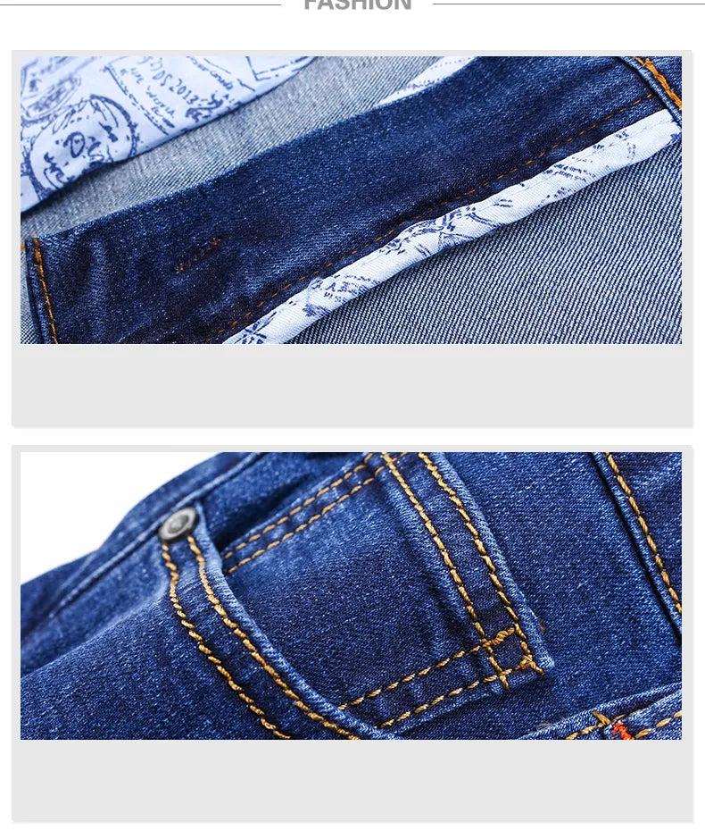 Jeans | Raka, avslappnade stretchjeans