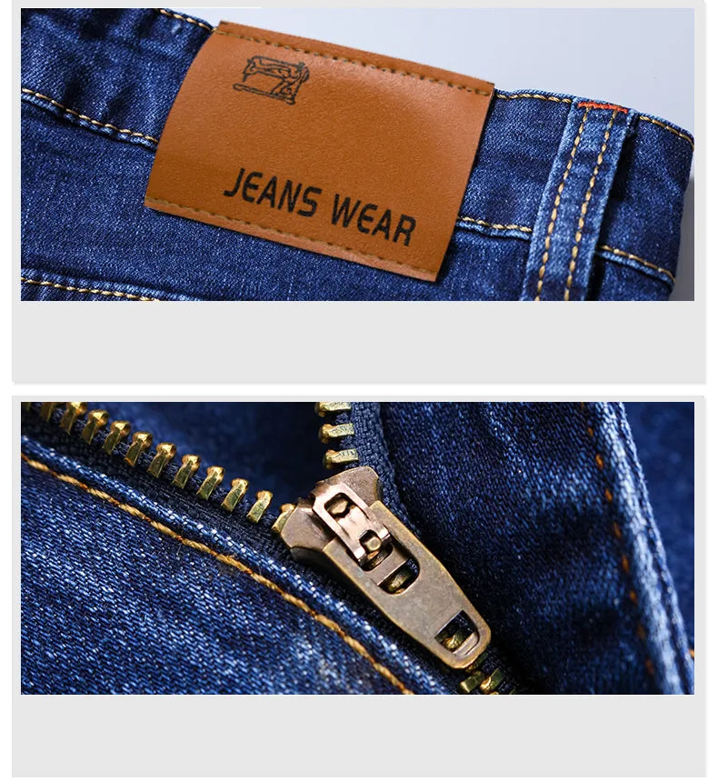 Jeans | Raka, avslappnade stretchjeans