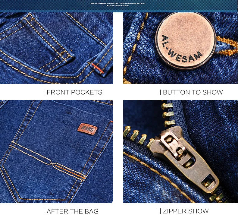 Jeans | Raka, avslappnade stretchjeans