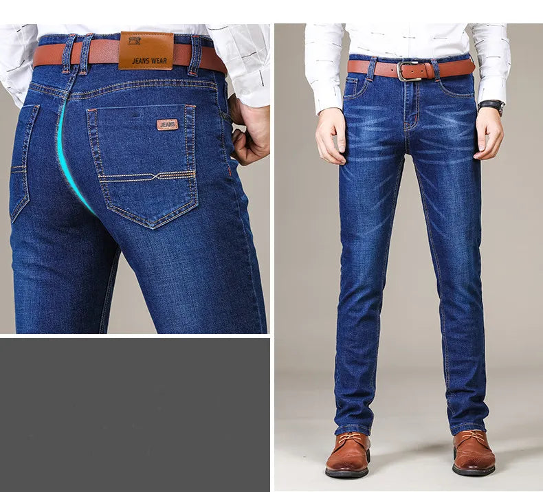 Jeans | Raka, avslappnade stretchjeans