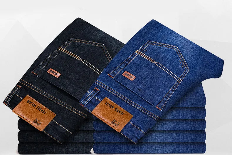 Jeans | Raka, avslappnade stretchjeans