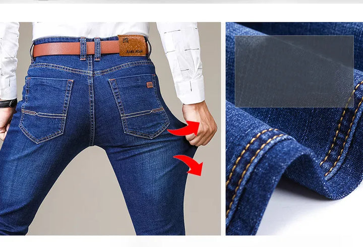 Jeans | Raka, avslappnade stretchjeans