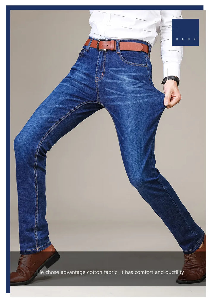 Jeans | Raka, avslappnade stretchjeans