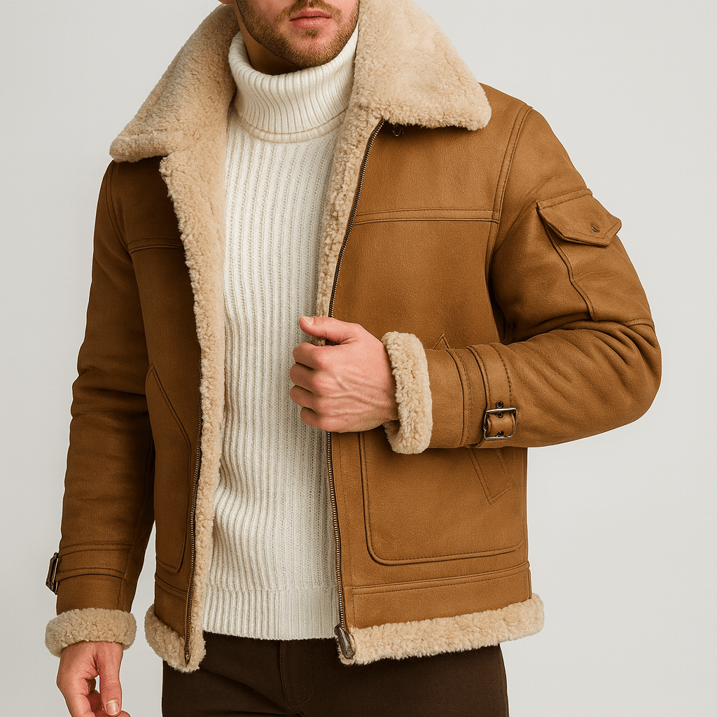 Skinnjacka för herr i klassisk modell med fickor