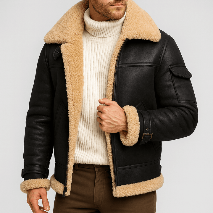 Skinnjacka för herr i klassisk modell med fickor