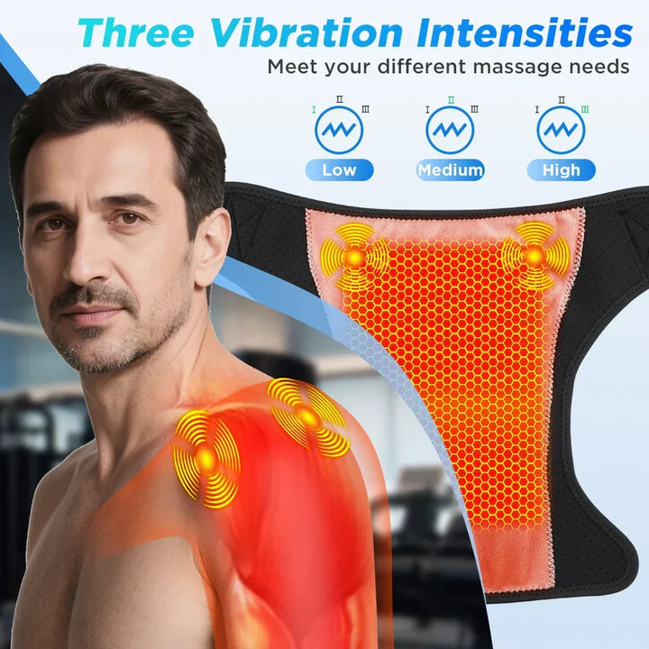 3-i-1 elektrisk axel-, armbågs- och knämassage med värme och appstyrning – ReliefPro