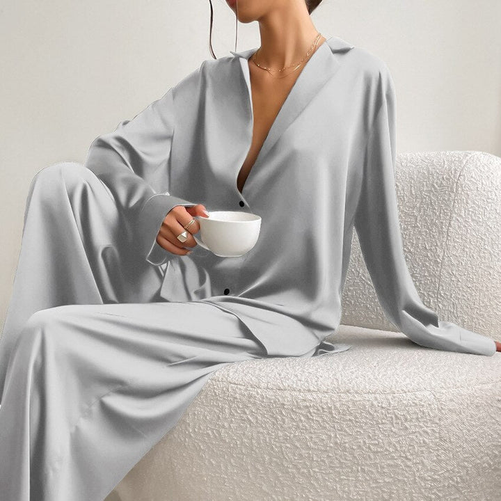 Pyjamasset i satin för dam – Isabella