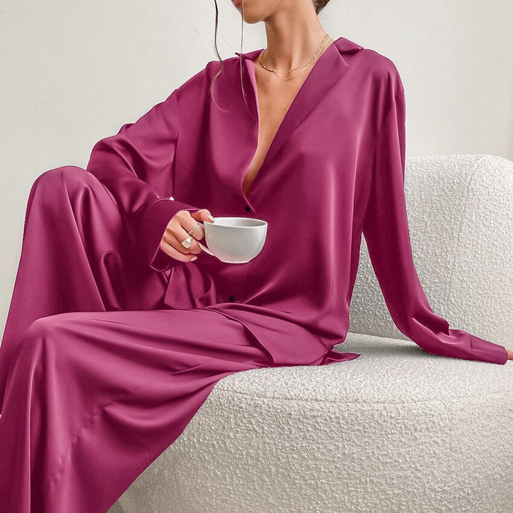 Pyjamasset i satin för dam – Isabella