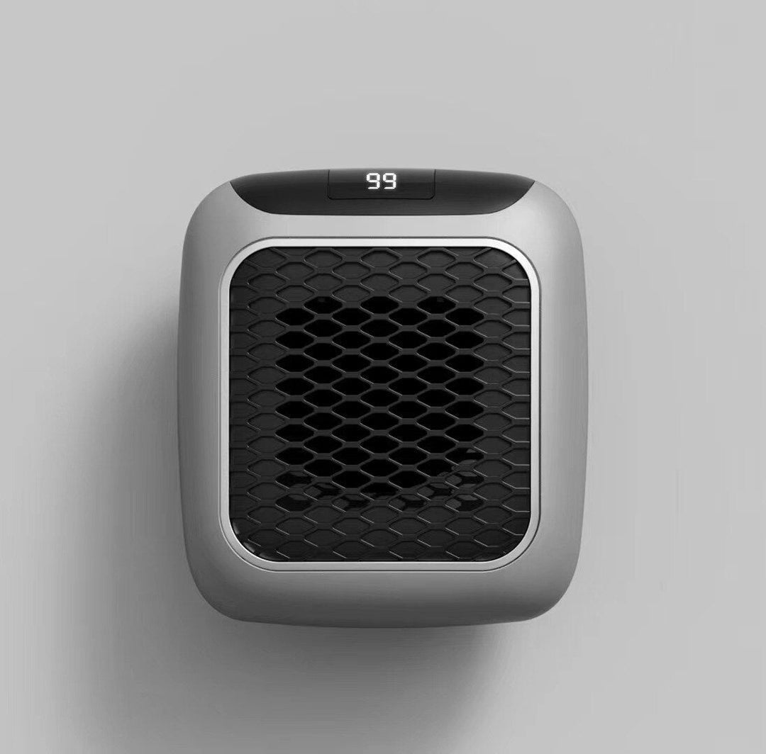 Mini väggfläktvärmare 800 W med led-display