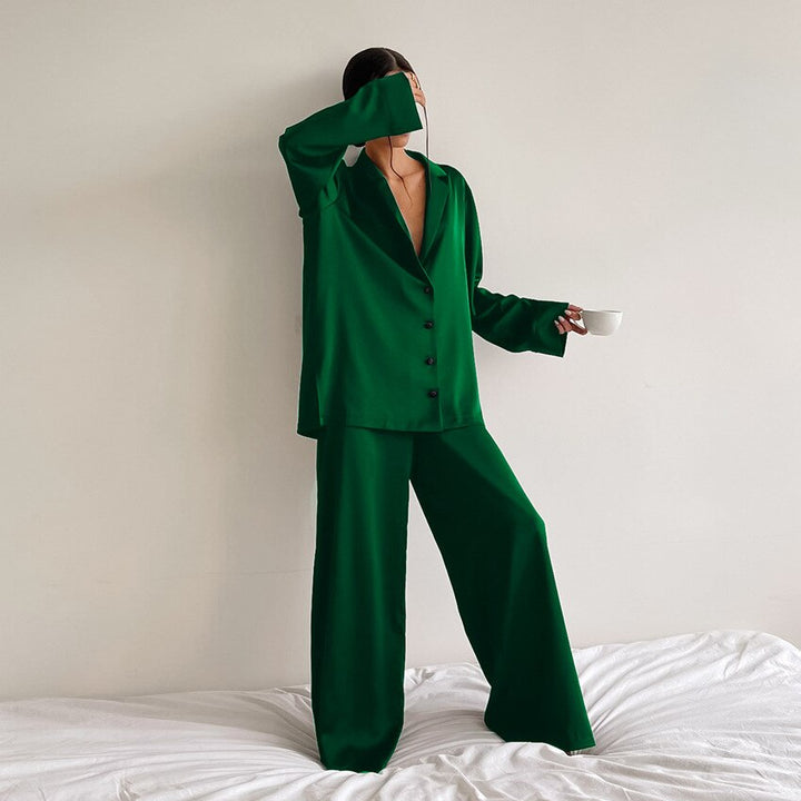 Pyjamasset i satin för dam – Isabella