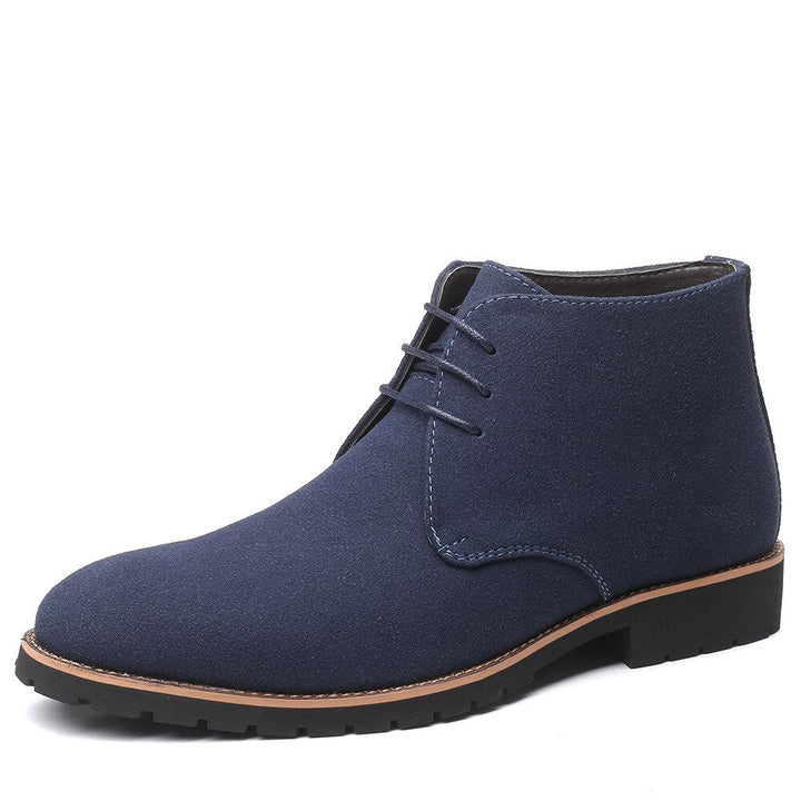 Ankelboots i läder och mocka för män - Hudson