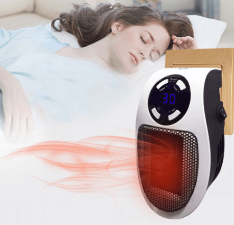 Tyst bärbar värmare med temperaturdisplay