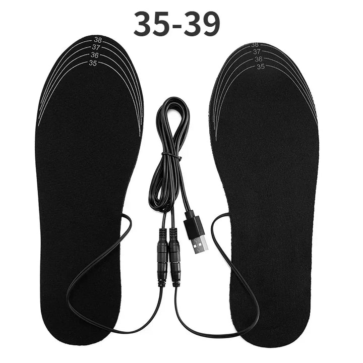 Uppvärmda innersulor med USB och kolfibervärme
