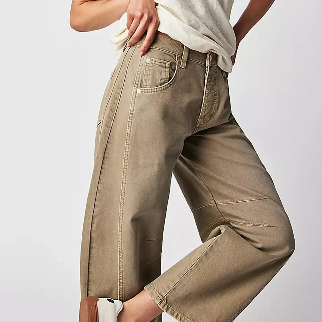 Lediga vida jeans för dam – bekväm stretchdenim, ledig byxa för daglig användning