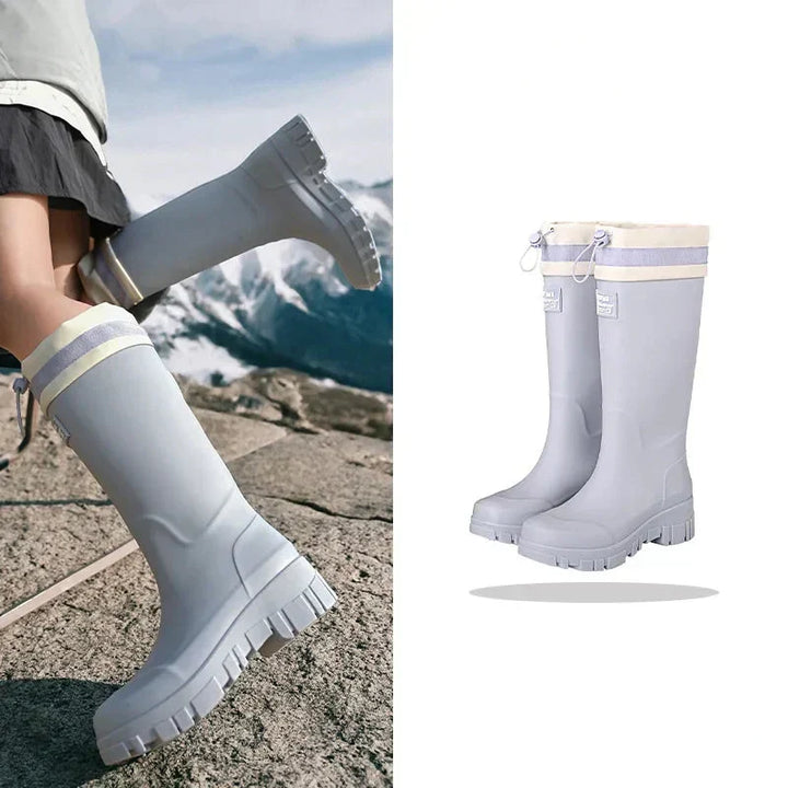 Gummistövlar dam i retrolook, vattentäta med halkfri sula – Arlena