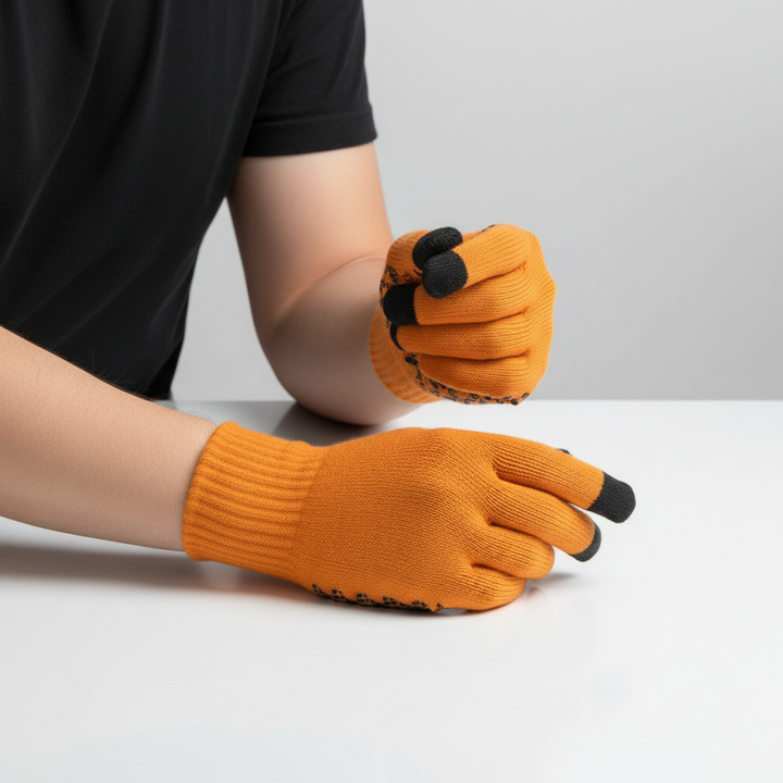 Termiska stickade handskar - CozyConnect