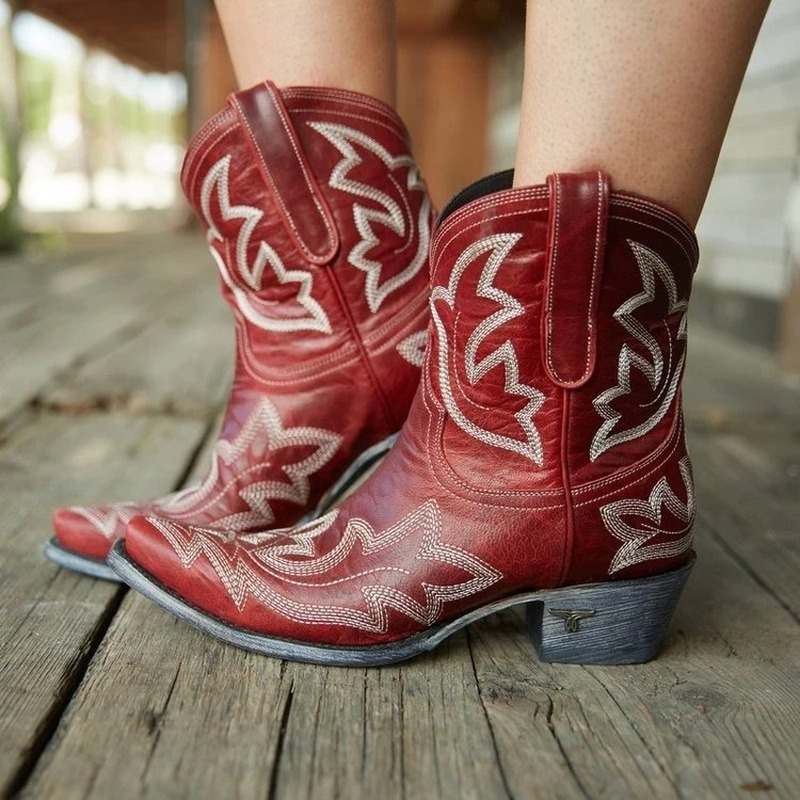 Broderade cowboyboots i läder – Dakota Höstedition