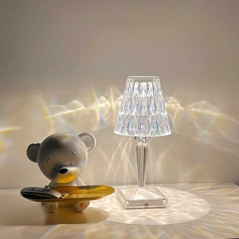 Chic bordslampa i kristalldesign – CrystalLuxe