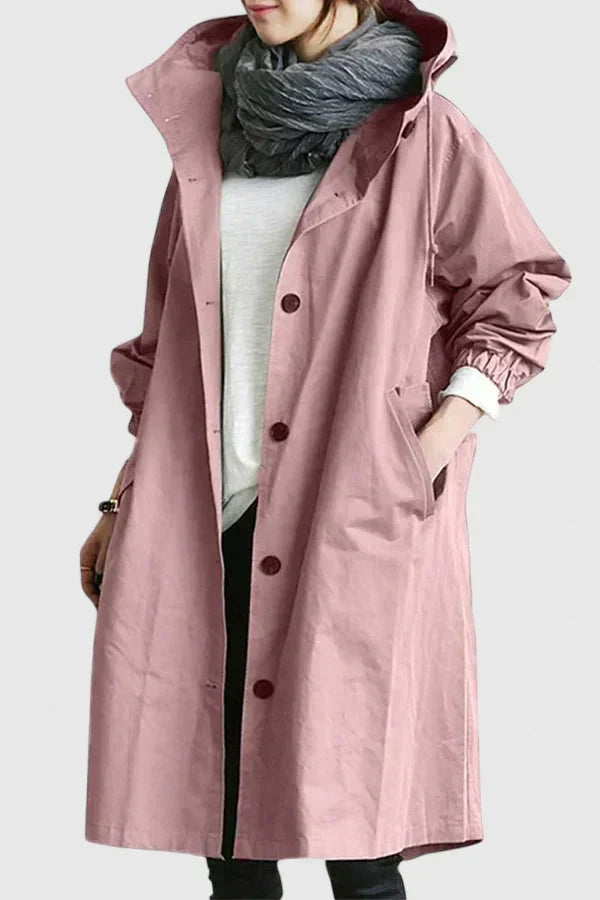 Oversized regnjacka dam med huva – bekväm jacka