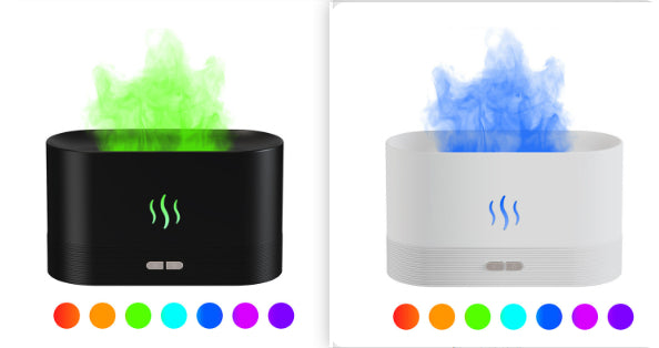 Aromdiffusor med flameffekt, lugn eller livlig låga