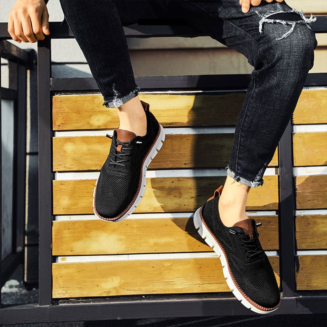 Andningsaktiva och extra sköna sneakers för herr i minimalistisk design – Elias
