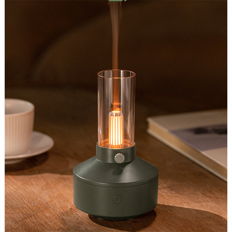 Retro aromdiffusor med glödtrådslampa och ljuseffekt som levande ljus