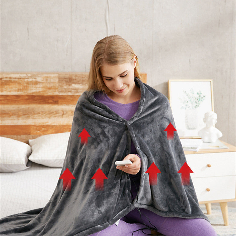 Uppvärmd sjalfilt av korallfleece, 150 x 85 cm med 3 lägen