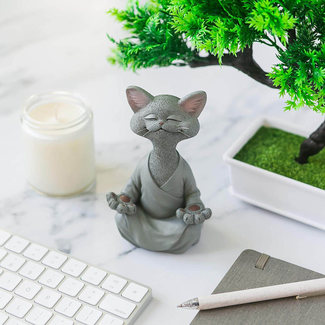 Buddha-kattfigur