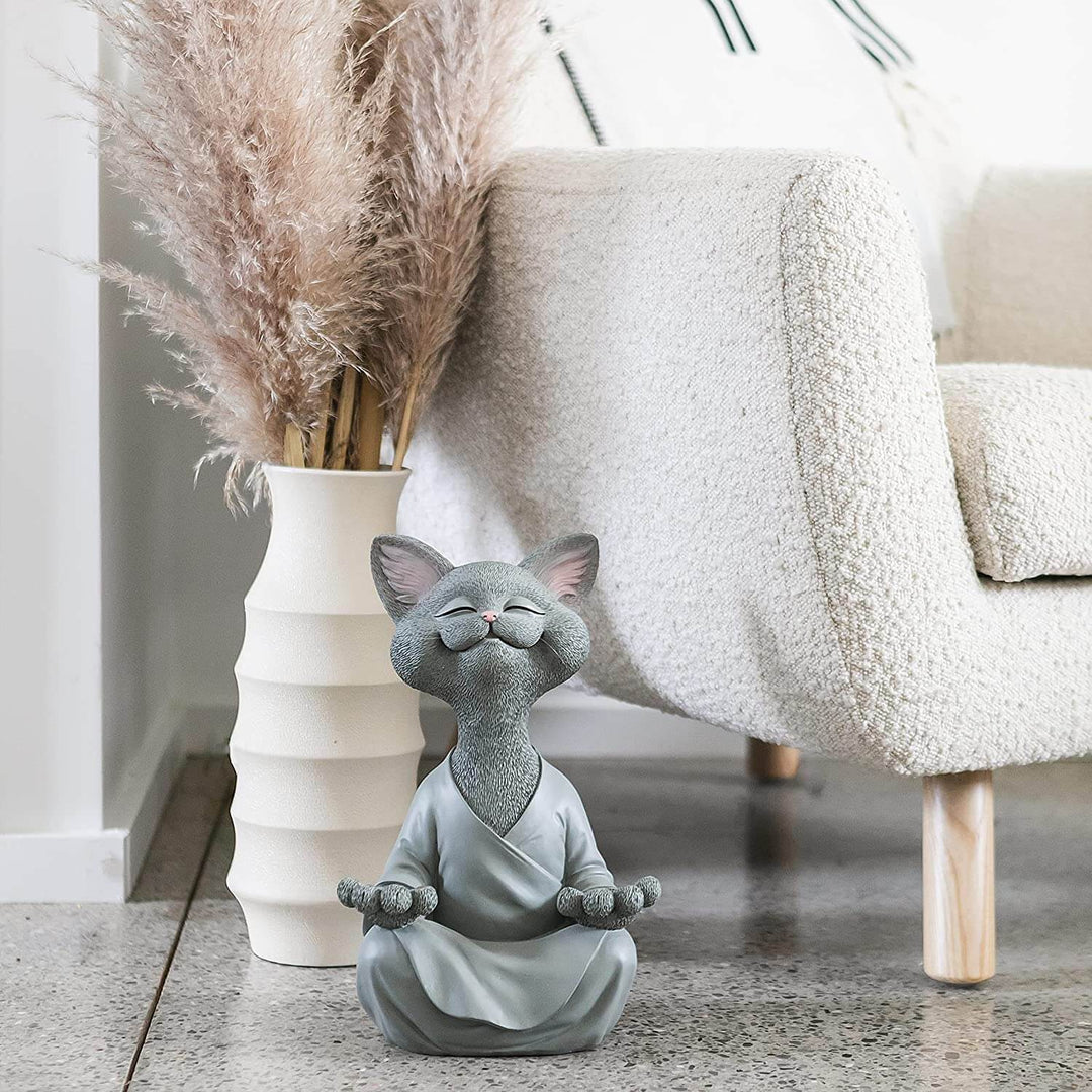 Buddha-kattfigur