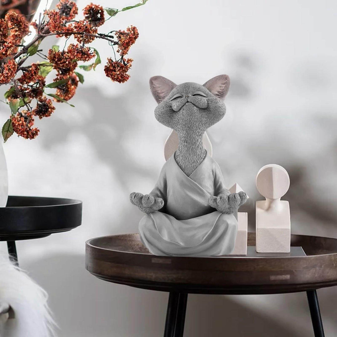 Buddha-kattfigur