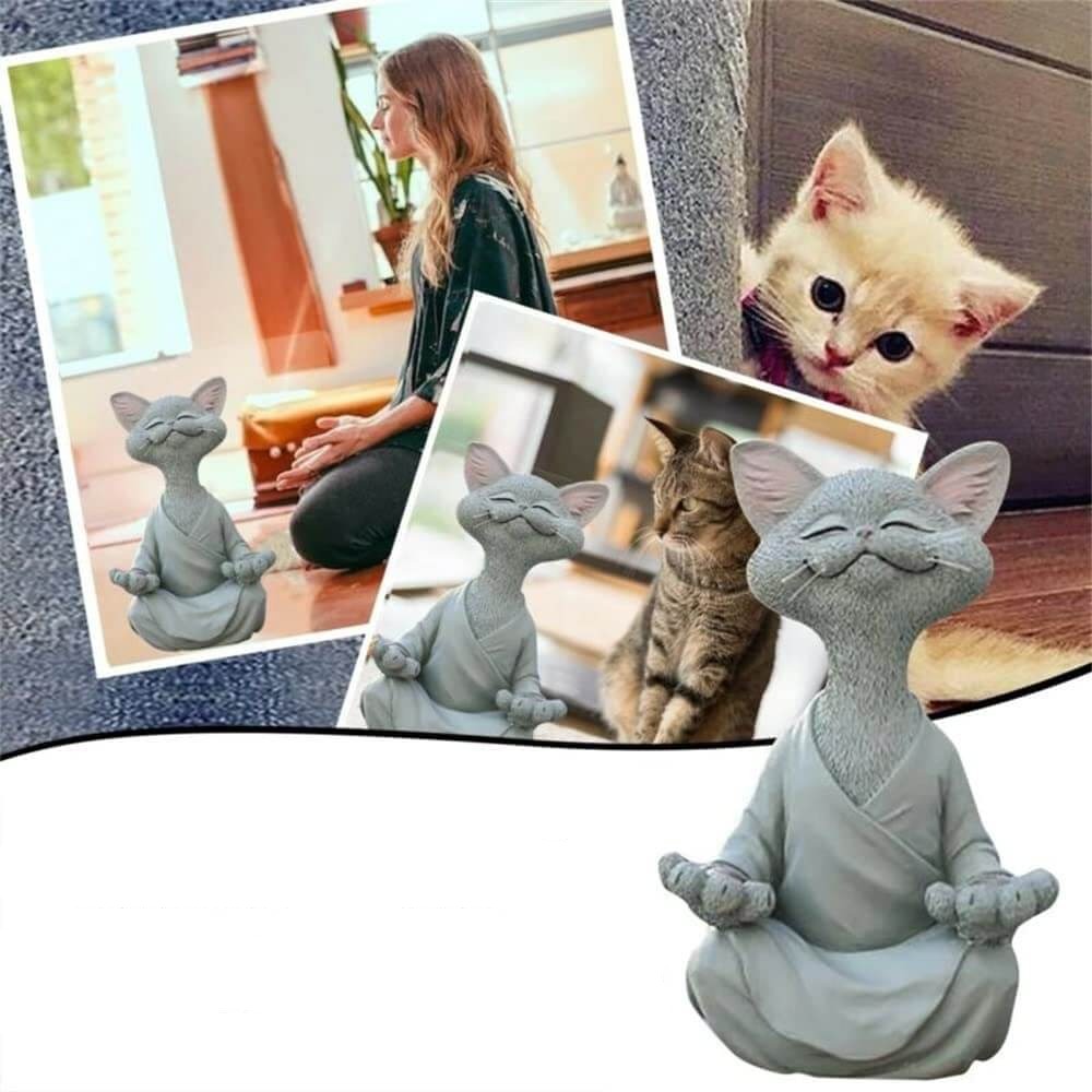 Buddha-kattfigur