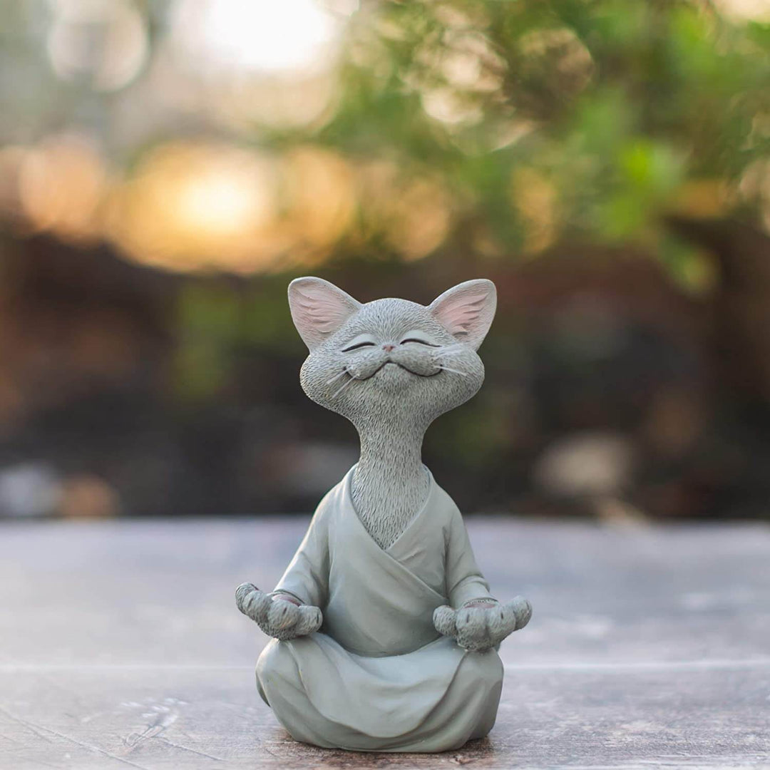 Buddha-kattfigur