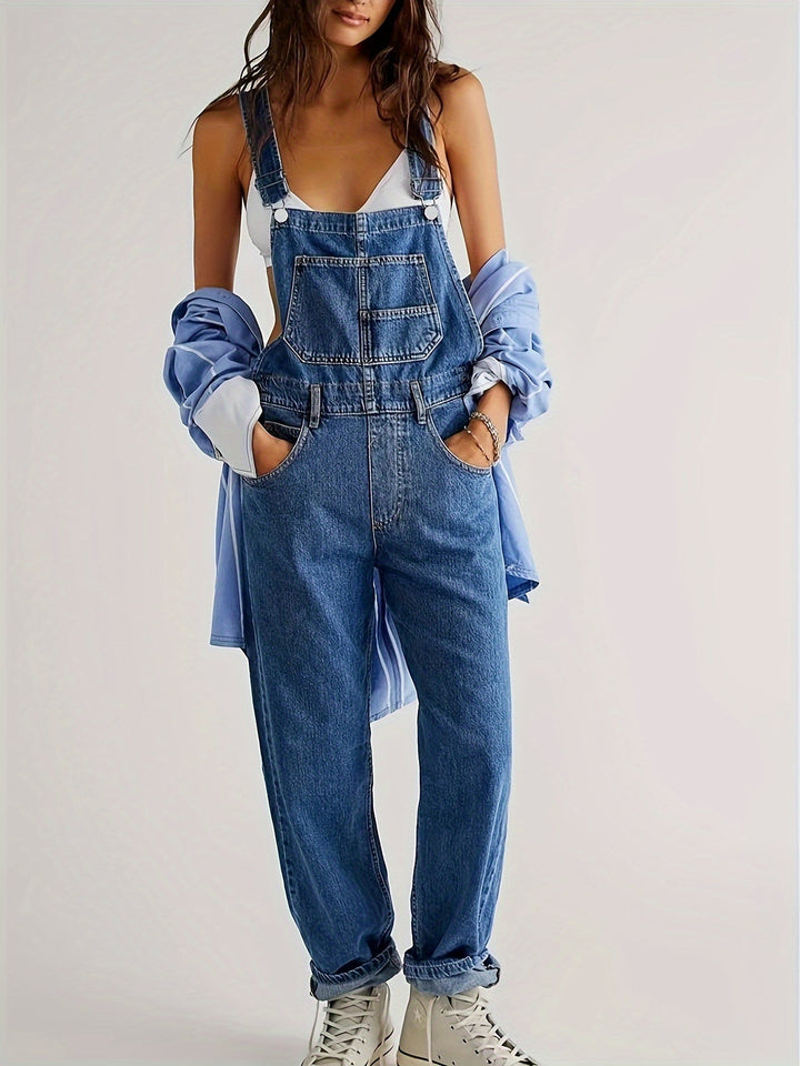 Stilig jumpsuit i denim för dam till varje dag - CityEase