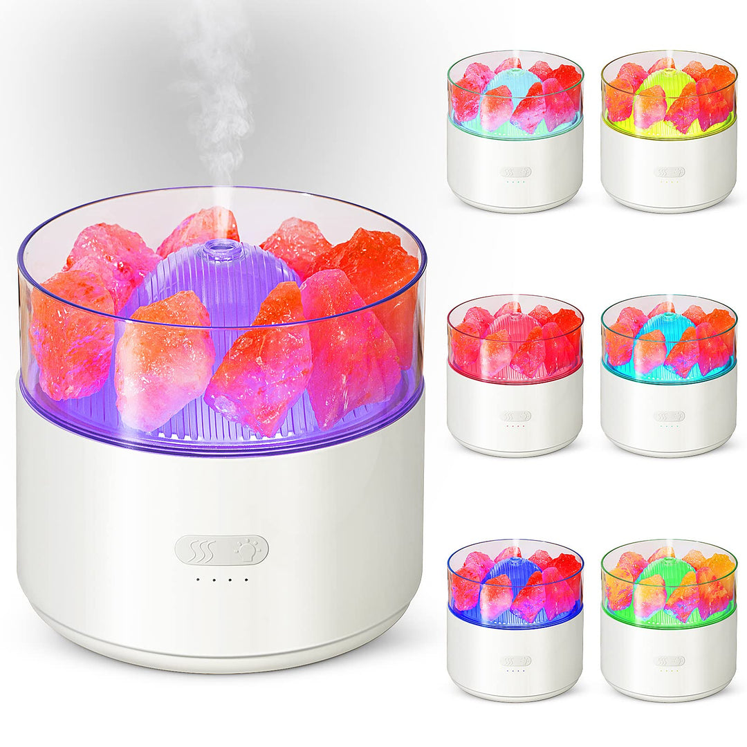 Aromdiffusor med saltkristall, 7 LED-färger och 2 lägen