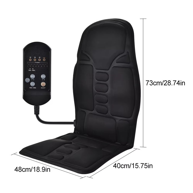 Massagekudde för stol med värme och 7 motorer