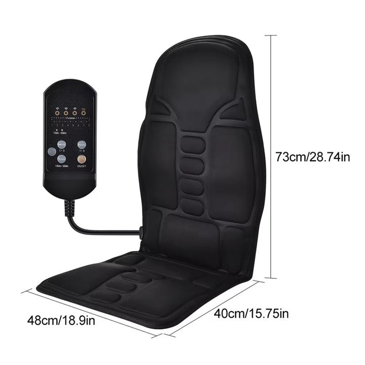 Massagekudde för stol med värme och 7 motorer