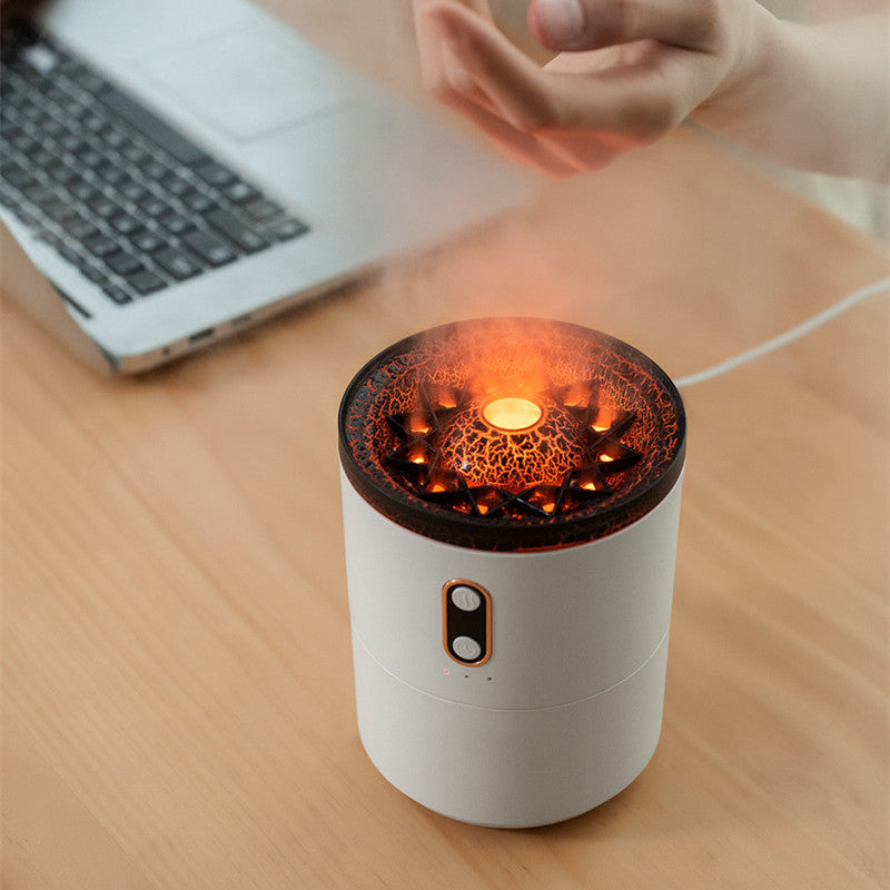 Vulkan aromdiffusor med maneringar och flammeffekt, 350 ml