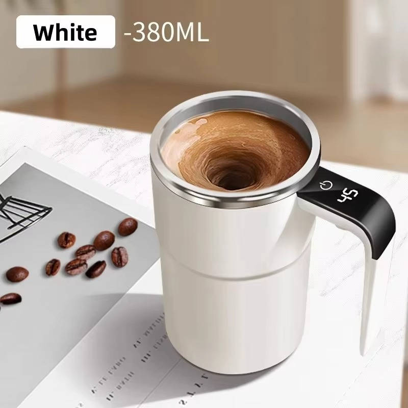 Självblandande uppvärmd kaffemugg för på språng, USB-laddningsbar