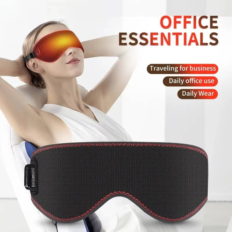 Uppvärmd ögonmask med tre värmelägen, vibration och timer