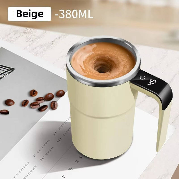 Självblandande uppvärmd kaffemugg för på språng, USB-laddningsbar